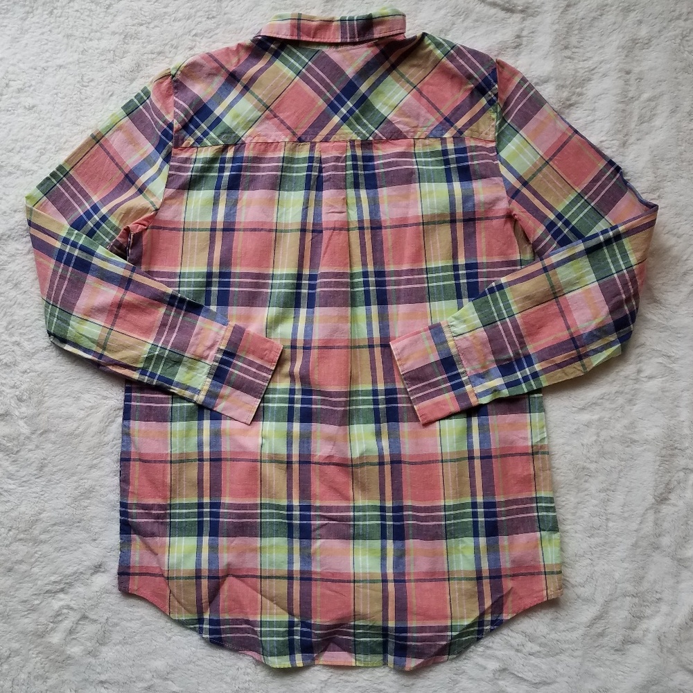J.Crew Factory Summer Plaid Shirt sz S NWT - Picture 3 of 3
